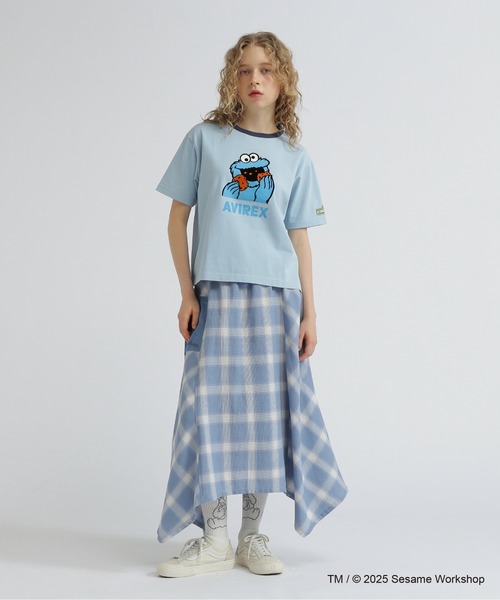 SESAME STREET meets AVIREX》RINGER T-SHIRT（Tシャツ