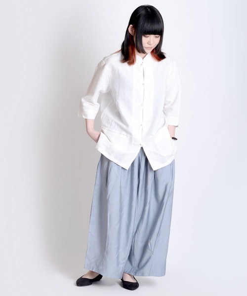 MARAI（マーライ）の「タックワイド ハカマパンツ 袴パンツ ルーズパンツ（その他パンツ・レディース・ブラック/ベージュ/グレー/カーキ/ネイビー/ブルー・FREE）」の10枚目の写真
