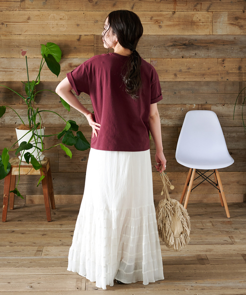 B.C STOCK(ベーセーストック)の「ウォッシャブル / Gleamy/グリーミー ナンバリングTシャツ(Tシャツ/カットソー・レディース・グリーン/ボルドー/サックスブルー・FREE)」の11枚目の写真