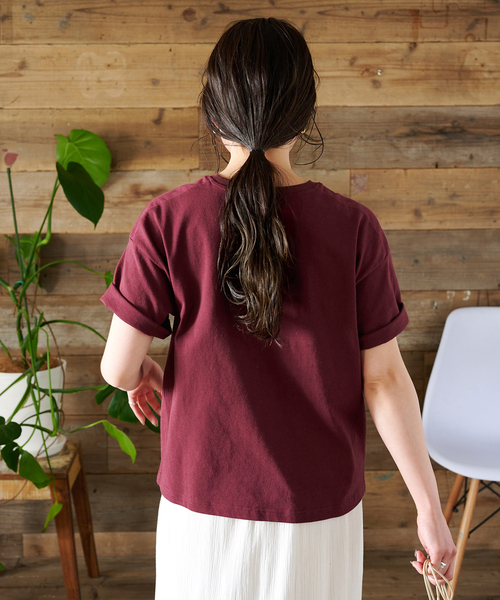 B.C STOCK(ベーセーストック)の「ウォッシャブル / Gleamy/グリーミー ナンバリングTシャツ(Tシャツ/カットソー・レディース・グリーン/ボルドー/サックスブルー・FREE)」の15枚目の写真