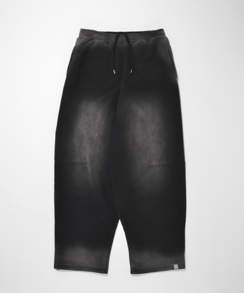 SUPERTHANKS(スーパーサンクス)の「オーバーダイ加工サイドタックワイドパンツ/Sun faded Sweat Side-tuck Wide Pants(スウェットパンツ・メンズ・ブラック/ブラウン・S/M/L)」の3枚目の写真