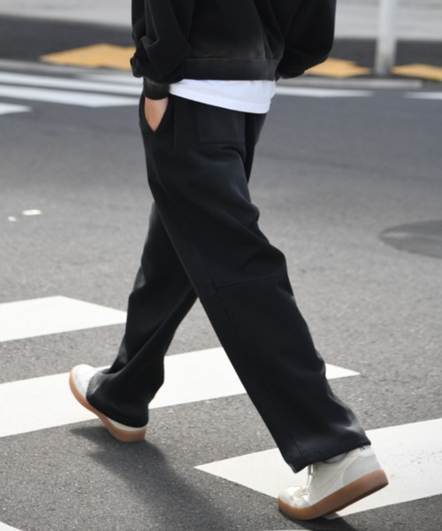 SUPERTHANKS(スーパーサンクス)の「オーバーダイ加工サイドタックワイドパンツ/Sun faded Sweat Side-tuck Wide Pants(スウェットパンツ・メンズ・ブラック/ブラウン・S/M/L)」の11枚目の写真