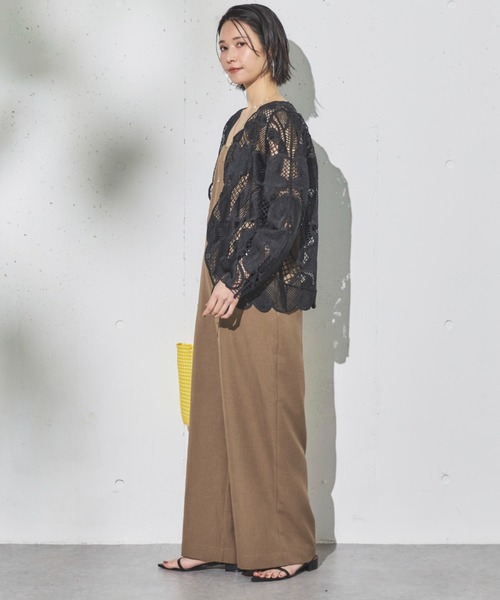 Doux archives（ドゥアルシーヴ）の「かぎ針レースカーディガン（カーディガン/ボレロ・レディース・アイボリー/ブラック・FREE）」の12枚目の写真