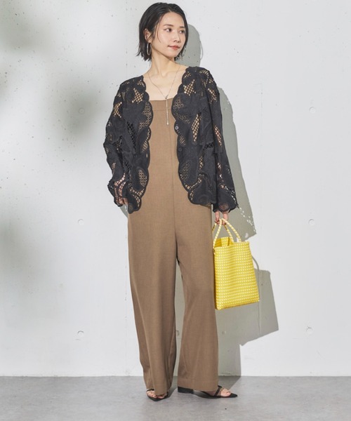 Doux archives（ドゥアルシーヴ）の「かぎ針レースカーディガン（カーディガン/ボレロ・レディース・アイボリー/ブラック・FREE）」の16枚目の写真