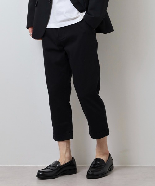 Relation（リレーション）の「ストレッチチノクロップドパンツ（チノパンツ・メンズ・ベージュ/ネイビー/オリーブ/グレー/ブラック/ホワイト/チャコールグレー/レッド・M/XL/XXL/S/L）」の9枚目の写真