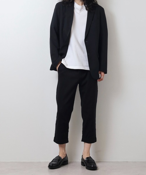 Relation（リレーション）の「ストレッチチノクロップドパンツ（チノパンツ・メンズ・ベージュ/ネイビー/オリーブ/グレー/ブラック/ホワイト/チャコールグレー/レッド・M/XL/XXL/S/L）」の12枚目の写真