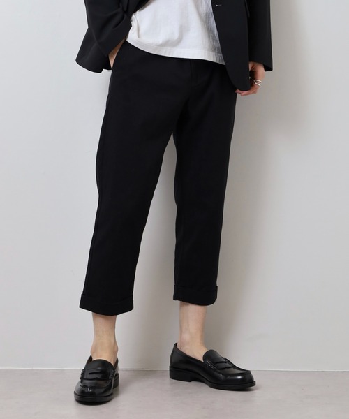 Relation（リレーション）の「ストレッチチノクロップドパンツ（チノパンツ・メンズ・ベージュ/ネイビー/オリーブ/グレー/ブラック/ホワイト/チャコールグレー/レッド・M/XL/XXL/S/L）」の10枚目の写真