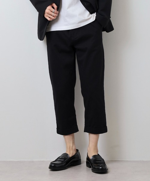 Relation（リレーション）の「ストレッチチノクロップドパンツ（チノパンツ・メンズ・ベージュ/ネイビー/オリーブ/グレー/ブラック/ホワイト/チャコールグレー/レッド・M/XL/XXL/S/L）」の11枚目の写真