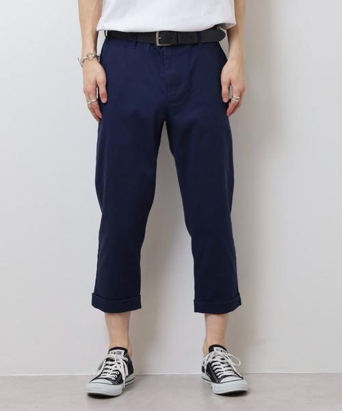 Relation（リレーション）の「ストレッチチノクロップドパンツ（チノパンツ・メンズ・ベージュ/ネイビー/オリーブ/グレー/ブラック/ホワイト/チャコールグレー/レッド・M/XL/XXL/S/L）」の21枚目の写真