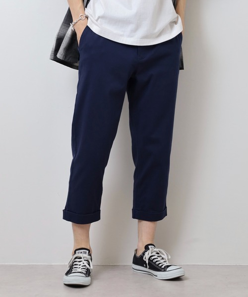 Relation（リレーション）の「ストレッチチノクロップドパンツ（チノパンツ・メンズ・ベージュ/ネイビー/オリーブ/グレー/ブラック/ホワイト/チャコールグレー/レッド・M/XL/XXL/S/L）」の17枚目の写真