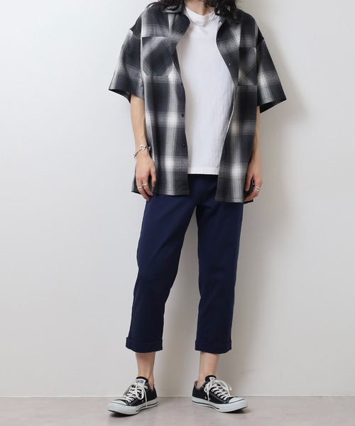 Relation（リレーション）の「ストレッチチノクロップドパンツ（チノパンツ・メンズ・ベージュ/ネイビー/オリーブ/グレー/ブラック/ホワイト/チャコールグレー/レッド・M/XL/XXL/S/L）」の20枚目の写真