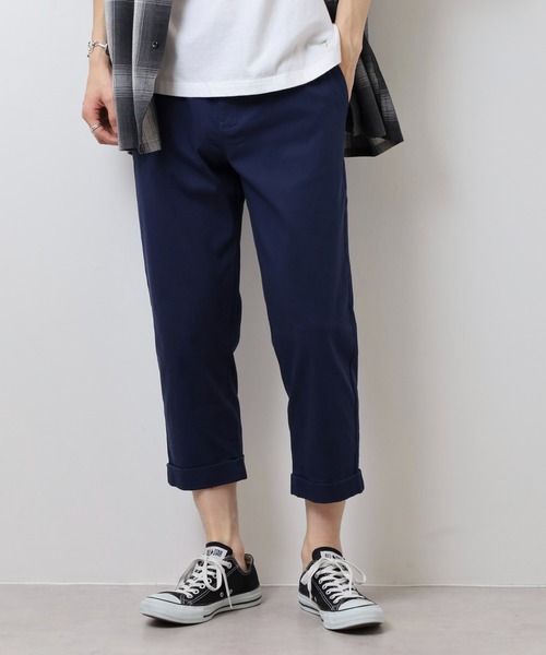 Relation（リレーション）の「ストレッチチノクロップドパンツ（チノパンツ・メンズ・ベージュ/ネイビー/オリーブ/グレー/ブラック/ホワイト/チャコールグレー/レッド・M/XL/XXL/S/L）」の19枚目の写真