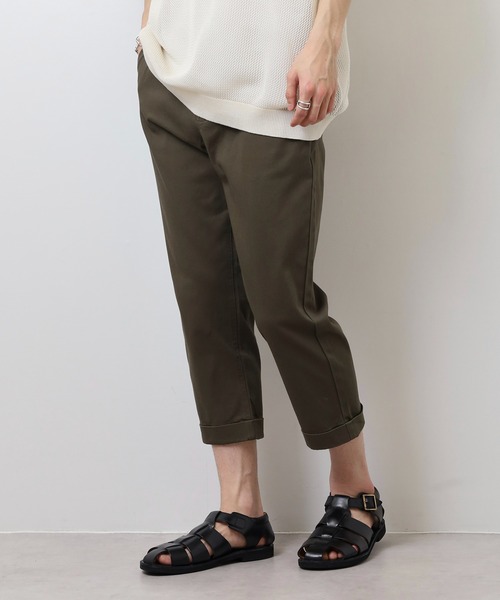 Relation（リレーション）の「ストレッチチノクロップドパンツ（チノパンツ・メンズ・ベージュ/ネイビー/オリーブ/グレー/ブラック/ホワイト/チャコールグレー/レッド・M/XL/XXL/S/L）」の14枚目の写真