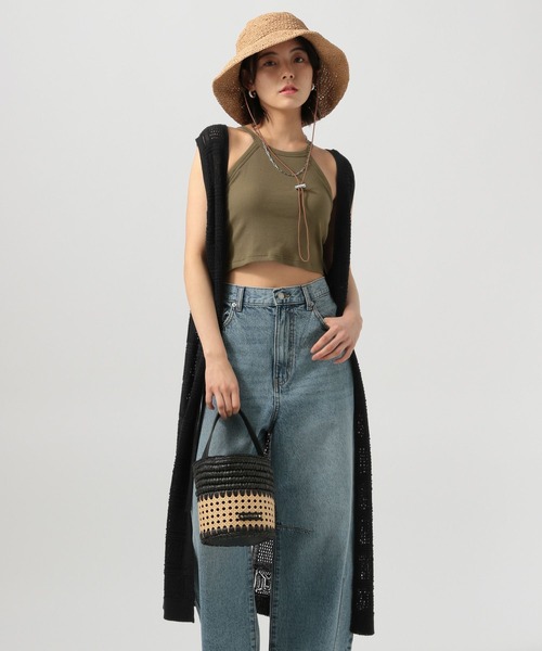 BAYFLOW（ベイフロー）の「[前後2WAYで着られる]シアーニットジレ（その他トップス・レディース・ブラック/アイボリー/テラコッタ・FREE）」の6枚目の写真