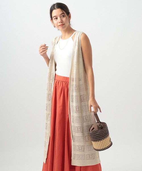 BAYFLOW（ベイフロー）の「[前後2WAYで着られる]シアーニットジレ（その他トップス・レディース・ブラック/アイボリー/テラコッタ・FREE）」の11枚目の写真