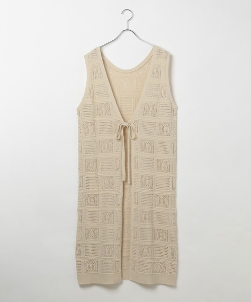 BAYFLOW（ベイフロー）の「[前後2WAYで着られる]シアーニットジレ（その他トップス・レディース・ブラック/アイボリー/テラコッタ・FREE）」の14枚目の写真