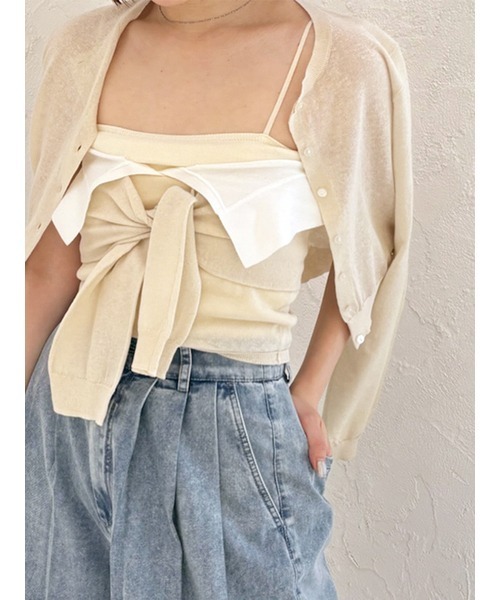 完売色♥️新作新品✨SNIDEL Sustainableメタルプレートカーディガン セール】Sustainableメタルプレートカーディガン（カーディガン