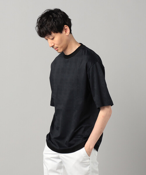 COMME CA MEN（コムサメン）の「和歌山編みIL PRINCIPEジャージー Tシャツ（Tシャツ/カットソー・メンズ・ブラック/ホワイト/ライトグレー・L/M）」の6枚目の写真