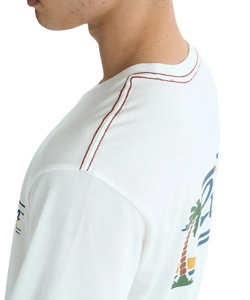 RVCA(ルーカ)の「RVCA メンズ 【EXOTICA】 EXOTICA SS Tシャツ 【2025年夏モデル】/ルーカバックプリント半袖Tシャツ(Tシャツ/カットソー・メンズ・オフホワイト/ピンク系その他・SMALL/MEDIUM/X-LARGE/LARGE)」の5枚目の写真