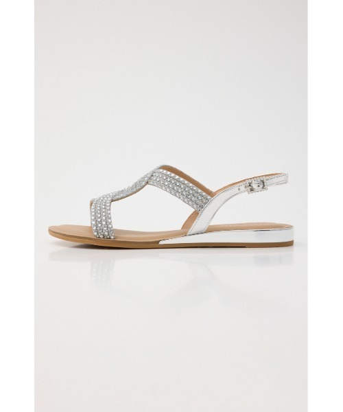 STACCATO(スタッカート)の「パトラクロスフラット(サンダル・レディース・シルバー・22.5cm/23.0cm/23.5cm/24.0cm/24.5cm)」の2枚目の写真