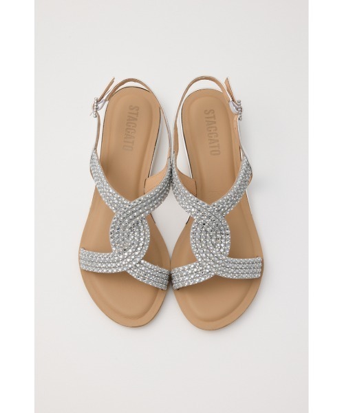 STACCATO(スタッカート)の「パトラクロスフラット(サンダル・レディース・シルバー・22.5cm/23.0cm/23.5cm/24.0cm/24.5cm)」の3枚目の写真