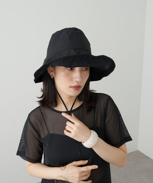 Omekashi(オメカシ)の「ナイロンハット(ハット・レディース・ホワイト/ブラック・FREE)」の6枚目の写真