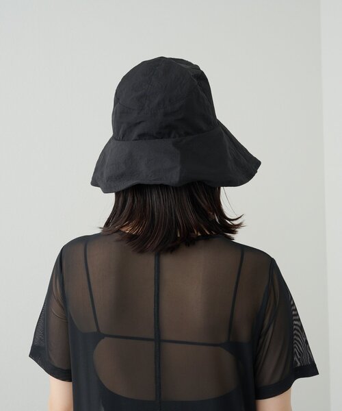 Omekashi(オメカシ)の「ナイロンハット(ハット・レディース・ホワイト/ブラック・FREE)」の4枚目の写真