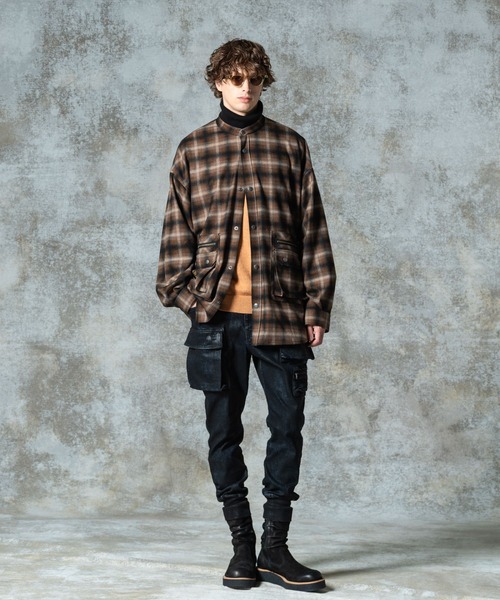 セール】4XL Stand Collar Shirt / 4エックスエルスタンドカラーシャツ