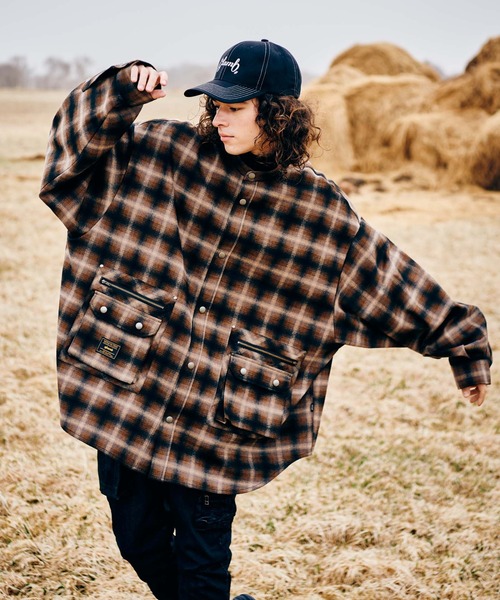 glamb（グラム）の「4XL Stand Collar Shirt / 4エックスエルスタンドカラーシャツ（シャツ/ブラウス・メンズ・ブラウン/ブラック・FREE）」の13枚目の写真