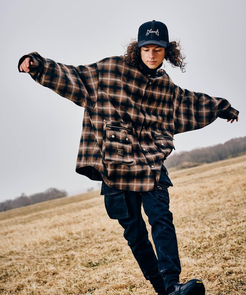 現行モデル【未使用】glamb(グラム)4XLスタンドカラーシャツ/チェック柄 現行モデル【未使用】glamb(グラム)4XLスタンドカラーシャツ/チェック柄