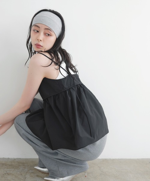 【MA*RS】 ビスチェ風♥黒♥キャミソール♥メデューサ柄 ビスチェデザインキャミソール（キャミソール）｜LIAN（リアン