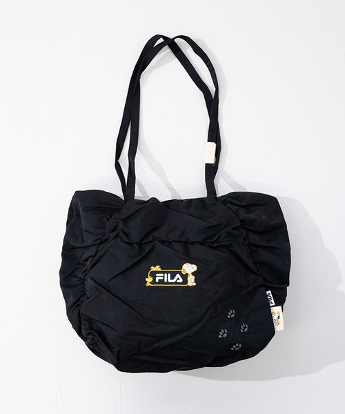PEANUTS(ピーナッツ)の「【FILA】PEANUTS クシュクシュトートバッグ/ピーナッツ/コラボ(トートバッグ・レディース・オフホワイト/ベージュ/ブラック・FREE)」の1枚目の写真