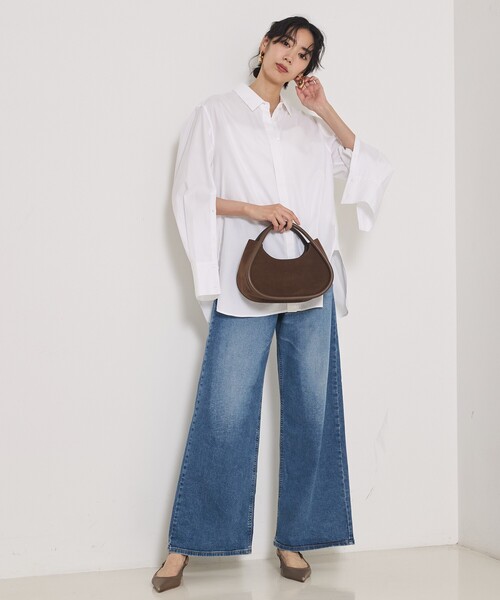 SERGE de bleu（サージ）の「【SERGE de bleu】KHUFU　ワイドデニムパンツ（デニムパンツ・レディース・ブルー/ホワイト・34/36）」の3枚目の写真