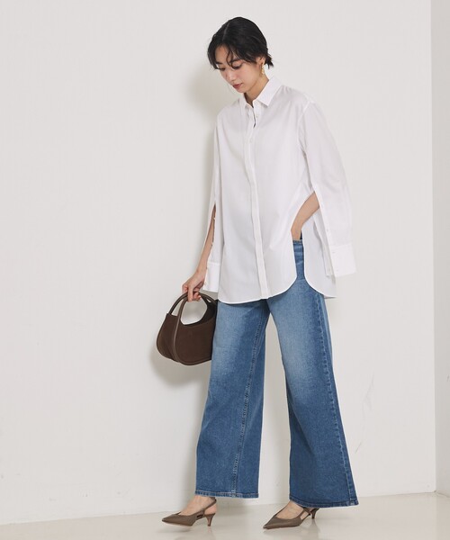 SERGE de bleu（サージ）の「【SERGE de bleu】KHUFU　ワイドデニムパンツ（デニムパンツ・レディース・ブルー/ホワイト・34/36）」の7枚目の写真