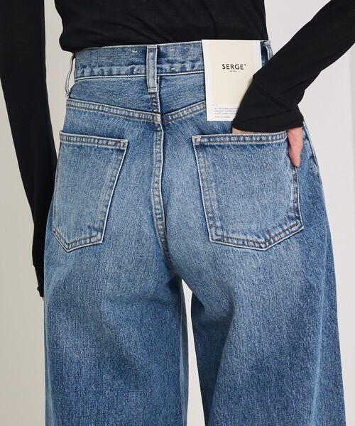 SERGE de bleu（サージ）の「【SERGE de bleu】KHUFU　ワイドデニムパンツ（デニムパンツ・レディース・ブルー/ホワイト・34/36）」の10枚目の写真