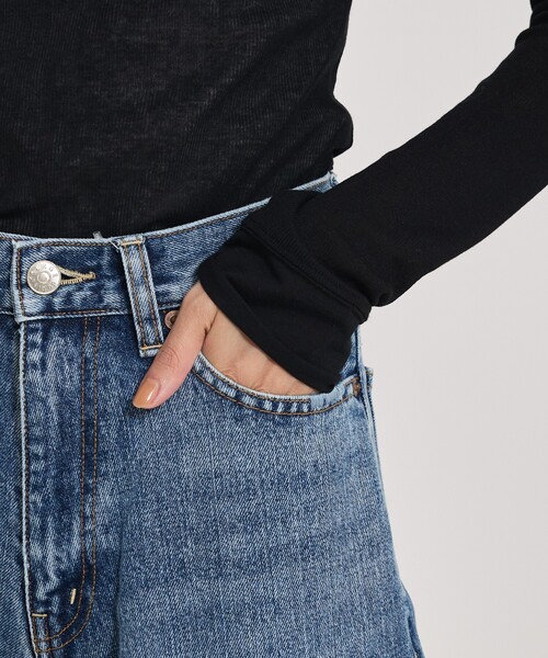 SERGE de bleu（サージ）の「【SERGE de bleu】KHUFU　ワイドデニムパンツ（デニムパンツ・レディース・ブルー/ホワイト・34/36）」の12枚目の写真