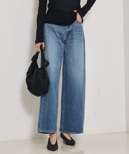 SERGE de bleu（サージ）の「【SERGE de bleu】KHUFU　ワイドデニムパンツ（デニムパンツ・レディース・ブルー/ホワイト・34/36）」の2枚目の写真