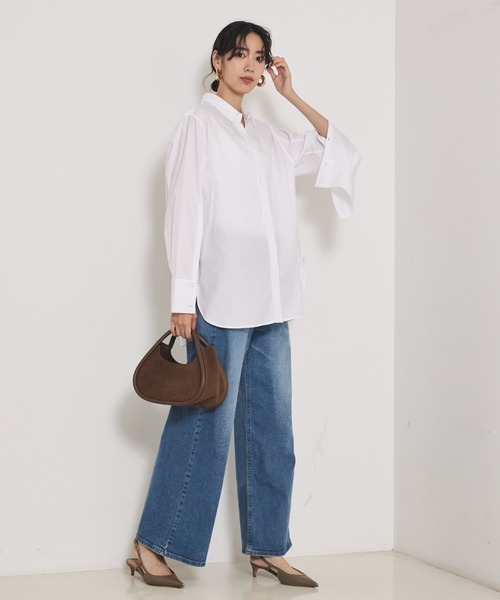 SERGE de bleu（サージ）の「【SERGE de bleu】KHUFU　ワイドデニムパンツ（デニムパンツ・レディース・ブルー/ホワイト・34/36）」の18枚目の写真