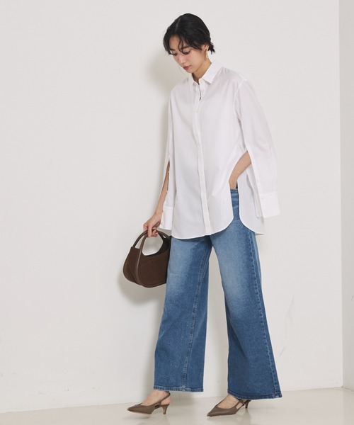 SERGE de bleu（サージ）の「【SERGE de bleu】KHUFU　ワイドデニムパンツ（デニムパンツ・レディース・ブルー/ホワイト・34/36）」の19枚目の写真