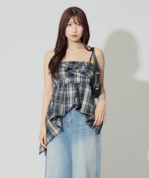 Check Ribbon Camisole Dress / チェックリボンキャミソール