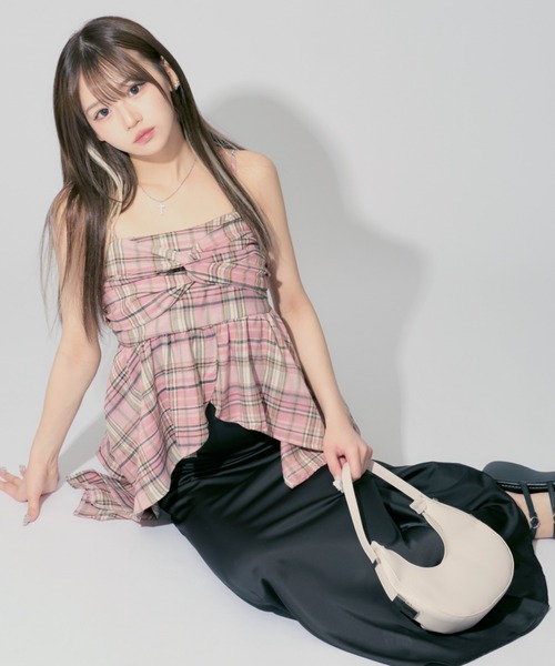 Check Ribbon Camisole Dress / チェックリボンキャミソール