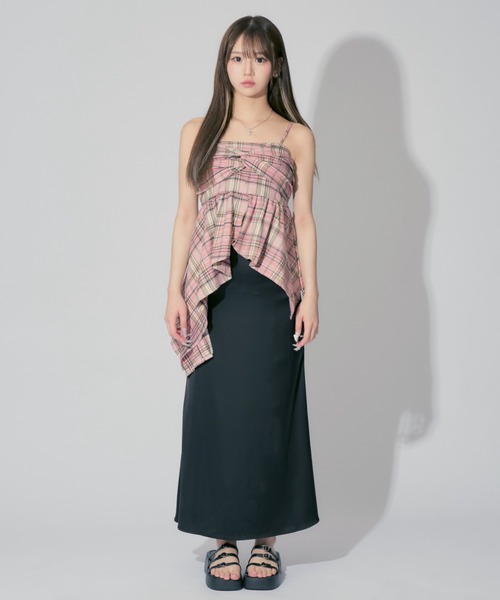 Check Ribbon Camisole Dress / チェックリボンキャミソール