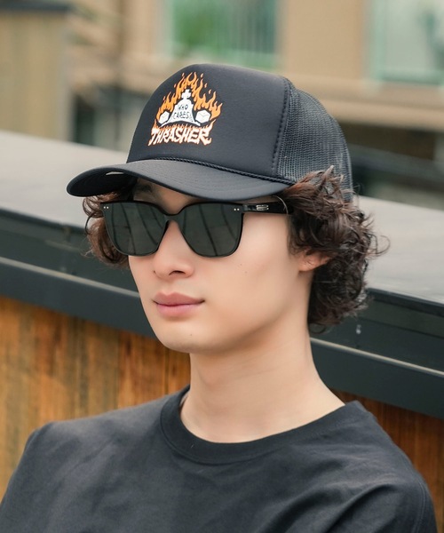 WHO CARES by NECKFACE MESH CAP/スラッシャーデザインロゴ