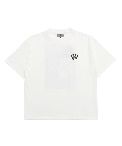WEGO(ウィゴー)の「WEGO/くノ一猫グラフィックT(Tシャツ/カットソー・メンズ・ブラック/ホワイト・LARGE)」の3枚目の写真