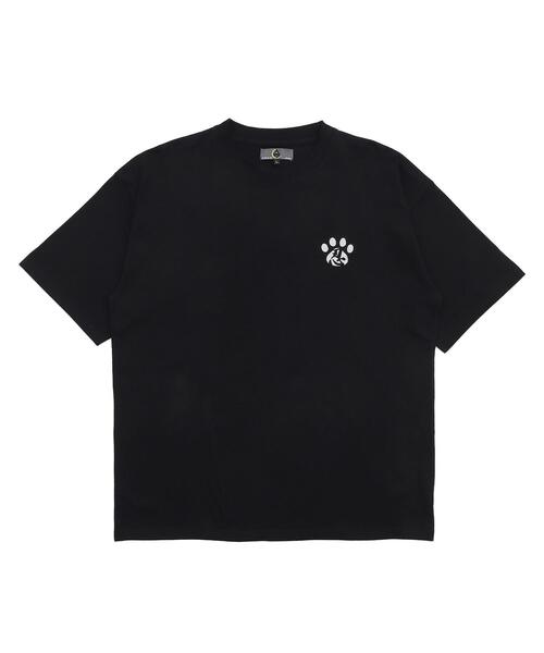 WEGO(ウィゴー)の「WEGO/くノ一猫グラフィックT(Tシャツ/カットソー・メンズ・ブラック/ホワイト・LARGE)」の5枚目の写真