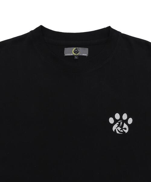 WEGO(ウィゴー)の「WEGO/くノ一猫グラフィックT(Tシャツ/カットソー・メンズ・ブラック/ホワイト・LARGE)」の7枚目の写真