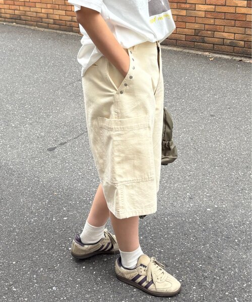 CIAOPANIC TYPY（チャオパニックティピー）の「【UNISEX】ハーフスタッズカーゴパンツ（カーゴパンツ・レディース・ベージュ/ホワイト/ブラック・MEDIUM/LARGE）」の6枚目の写真