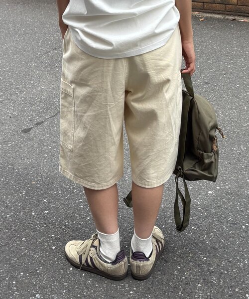 CIAOPANIC TYPY（チャオパニックティピー）の「【UNISEX】ハーフスタッズカーゴパンツ（カーゴパンツ・レディース・ベージュ/ホワイト/ブラック・MEDIUM/LARGE）」の7枚目の写真