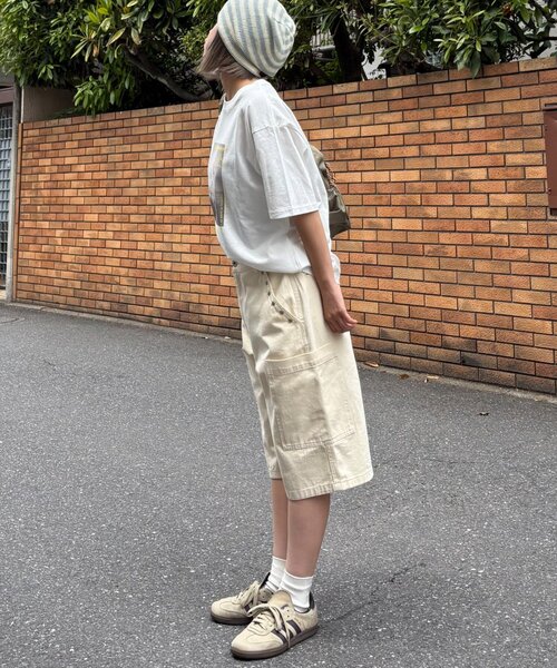 CIAOPANIC TYPY（チャオパニックティピー）の「【UNISEX】ハーフスタッズカーゴパンツ（カーゴパンツ・レディース・ベージュ/ホワイト/ブラック・MEDIUM/LARGE）」の10枚目の写真