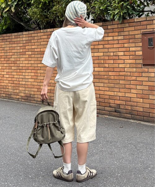 CIAOPANIC TYPY（チャオパニックティピー）の「【UNISEX】ハーフスタッズカーゴパンツ（カーゴパンツ・レディース・ベージュ/ホワイト/ブラック・MEDIUM/LARGE）」の11枚目の写真